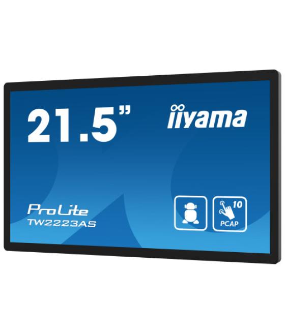 Iiyama tw2223as-b2 pantalla de señalización panel plano interactivo 54,6 cm (21.5") wifi 400 cd / m² full hd negro pantalla táct