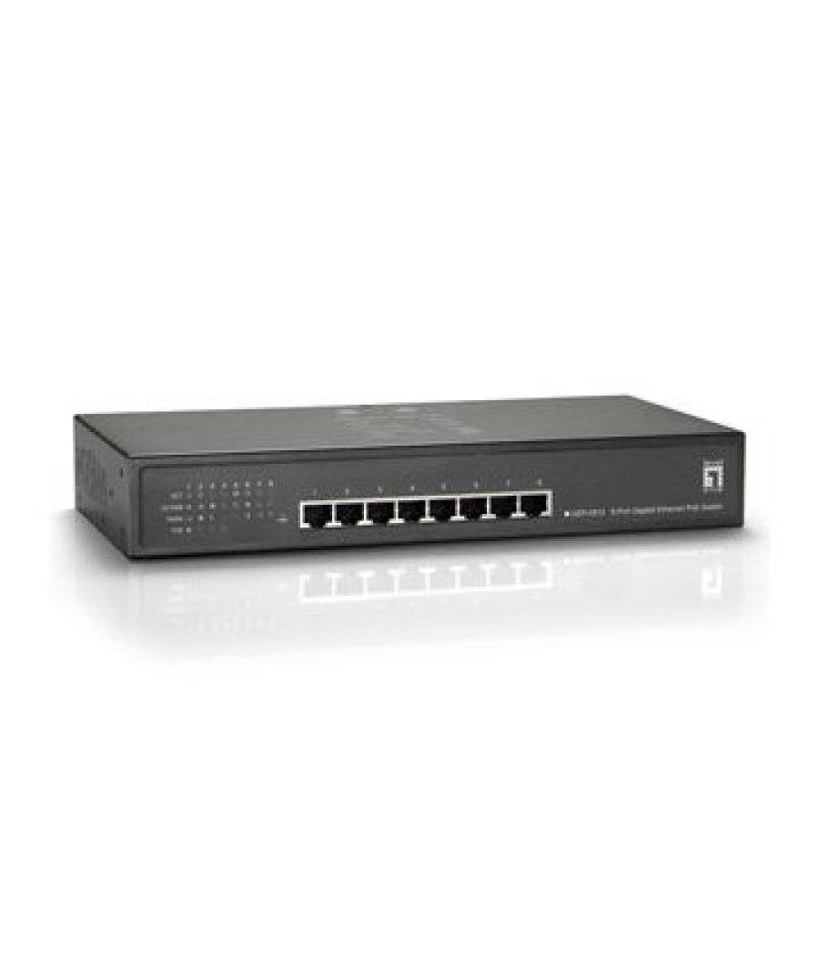 Switch level one no gestion 8p 10/100/1000 4 p poe plus 120w