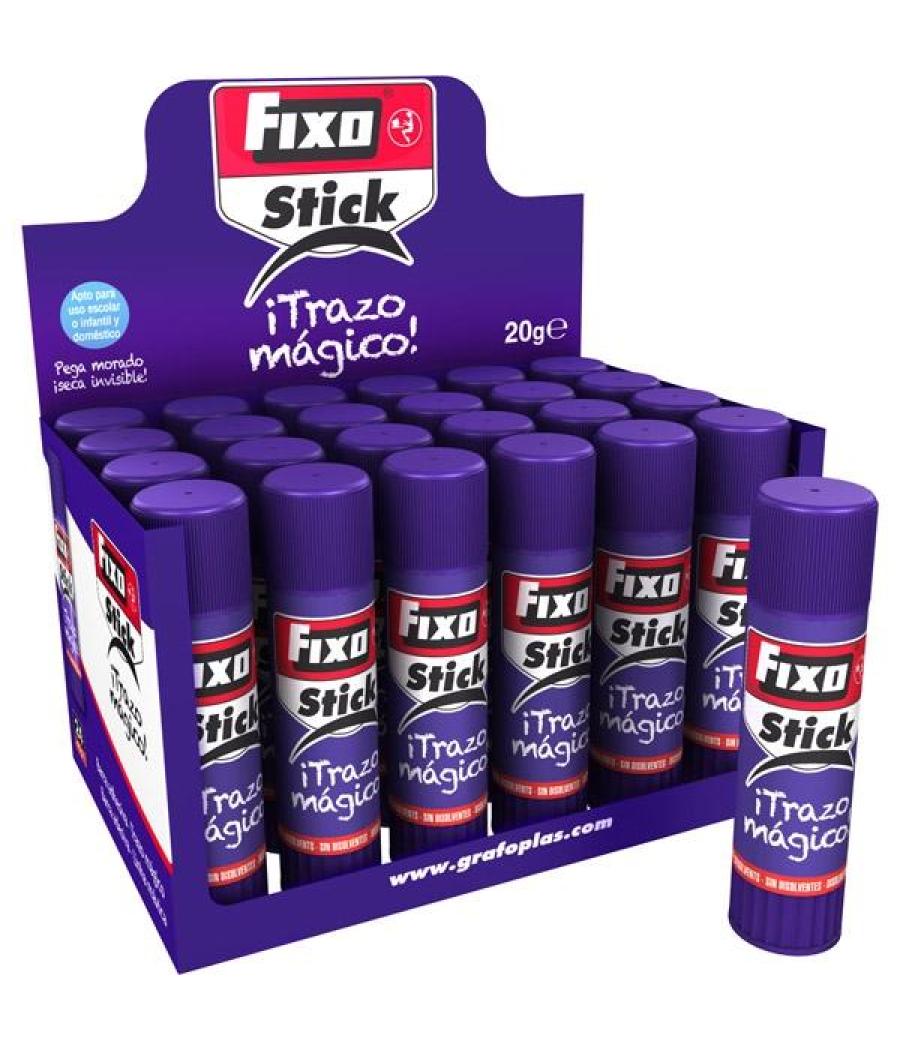 Fixo pegamento en barra 20gr "trazo mágico" morado caja expositora -24ud-