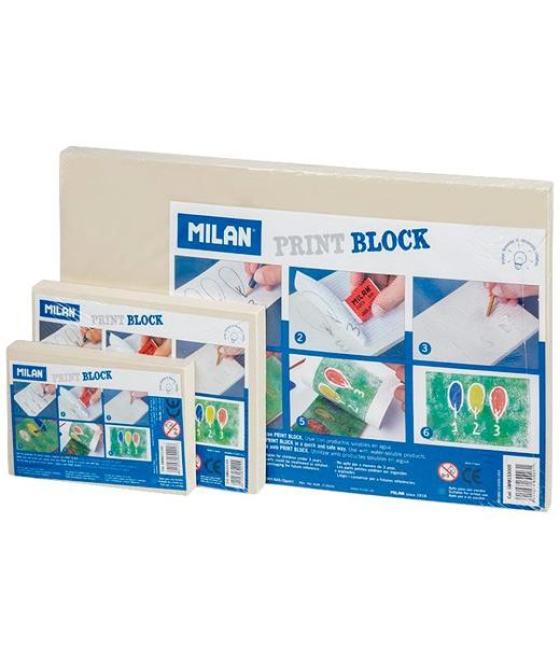 Milan plancha de grabado print block grande 15x30x0,9 cm