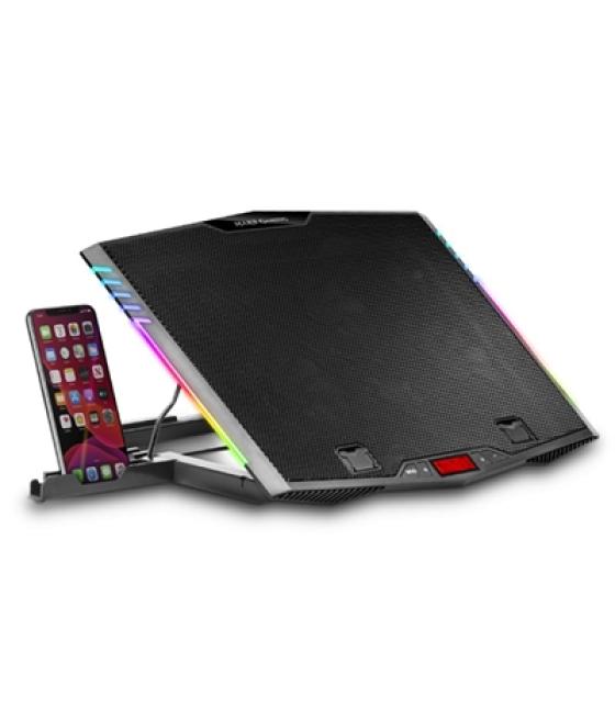 Base de refrigeracion mars gaming mnbc5 para portatil hasta 17.3 pulgadas
