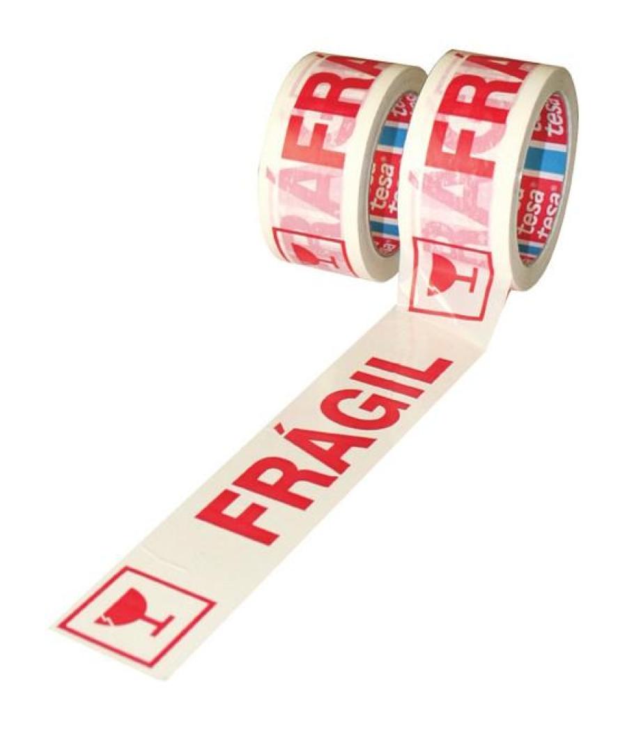 Tesa cinta de embalaje tesapack impreso "fragil" 66mx50mm