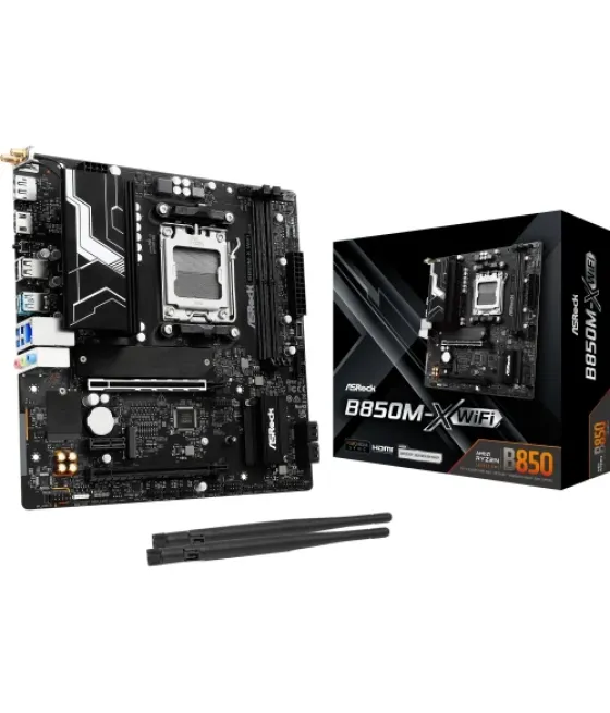 Placa asrock b850m-x wifi,amd,am5,b850,usb20g,wifi7,matx