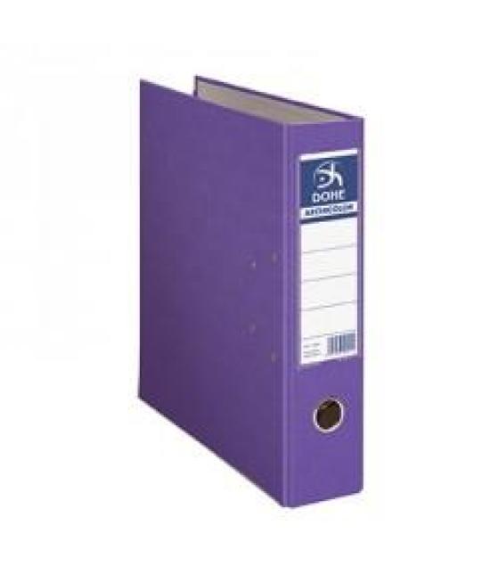 Dohe archivador palanca folio lomo ancho rado cartón forrado pp morado