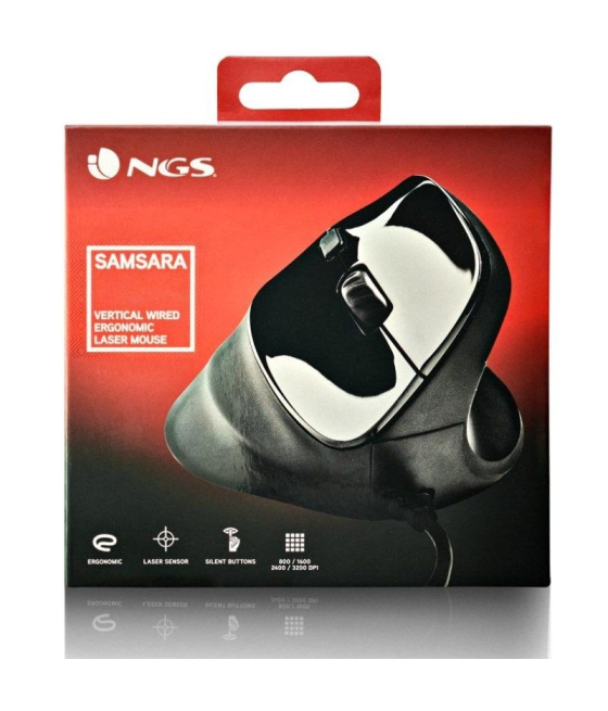 Ratón ergonómico ngs samsara/ hasta 3200 dpi