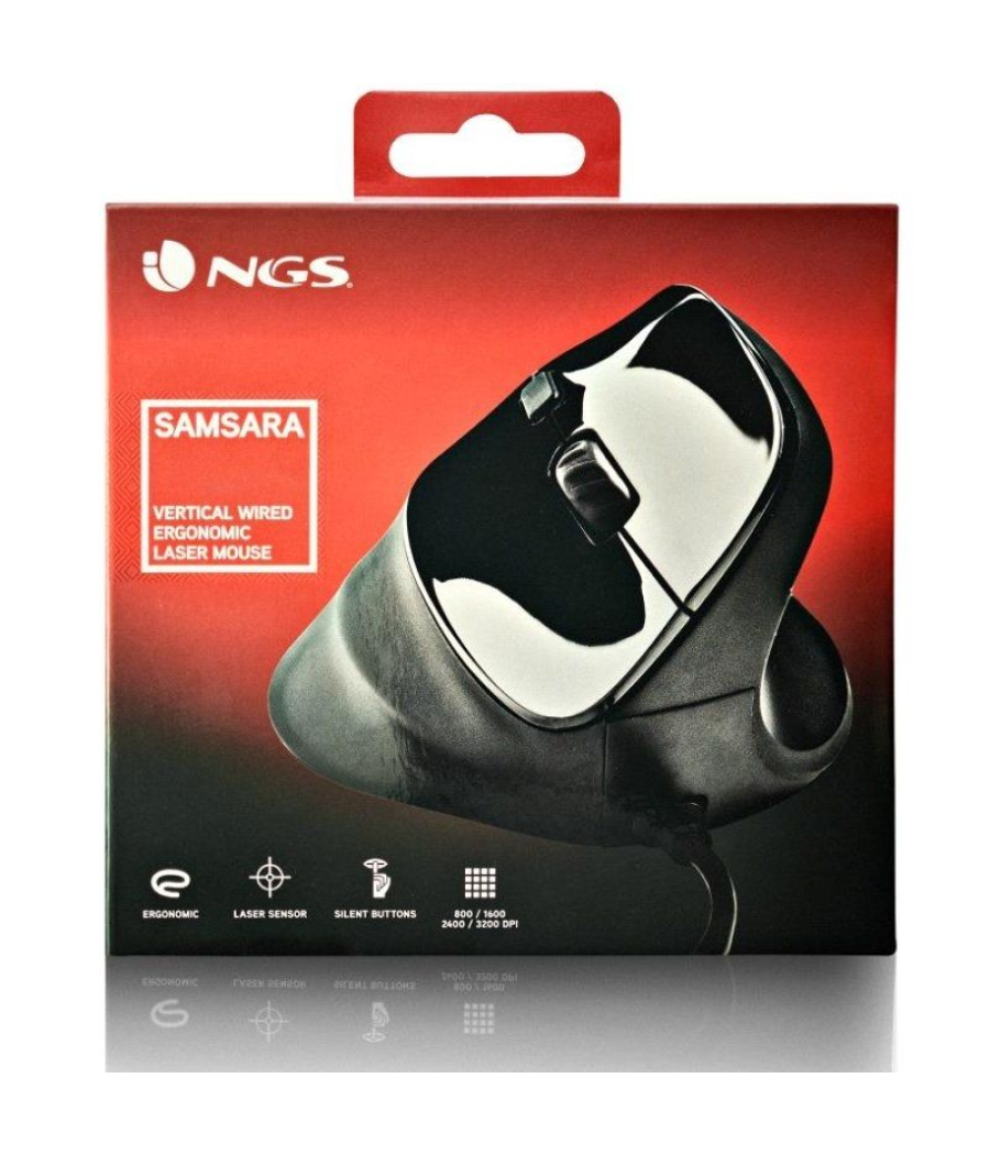 Ratón ergonómico ngs samsara/ hasta 3200 dpi