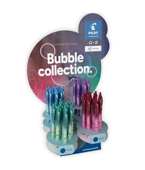 Pilot bolígrafo tinta de gel g-2 bubble retráctil 0.7 tinta azul c/surtidos expositor 48 ud