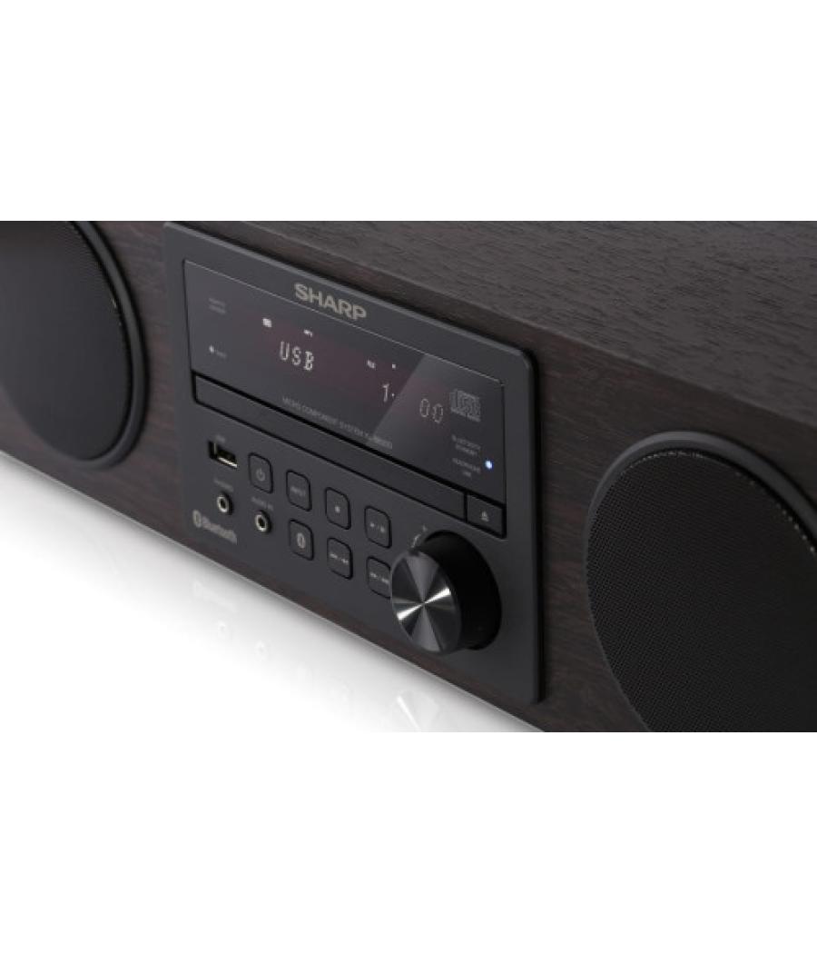 Sharp all-in-one hi-fi sound system microcadena de música para uso doméstico 100 w marrón