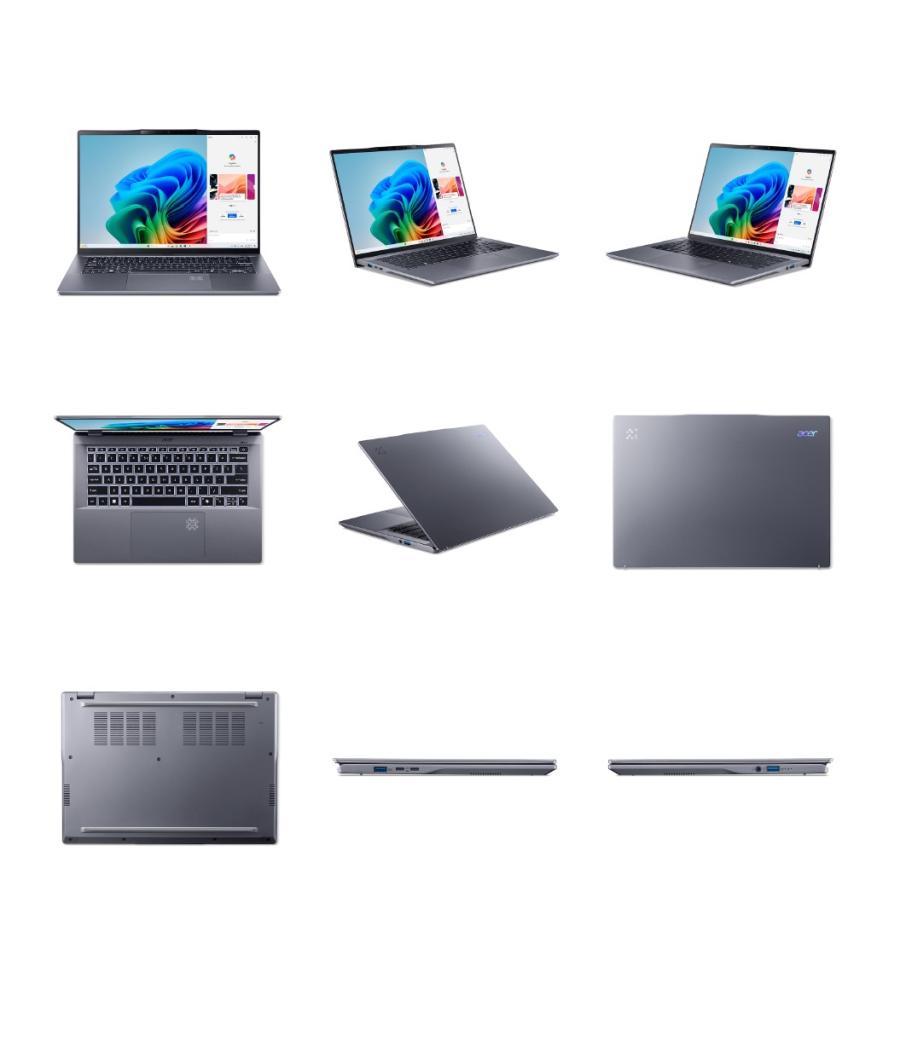 (lt) portatil acer swift go 14 ai (nx.kyxeb.00a) 14.5", qualcom snapdragon, 16gb, 1024gb, windows 11 home