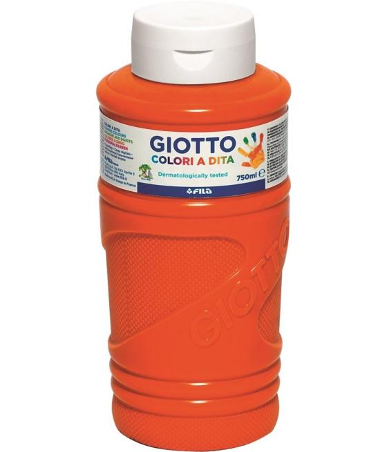 Giotto pintura de dedos de 750 ml color naranja