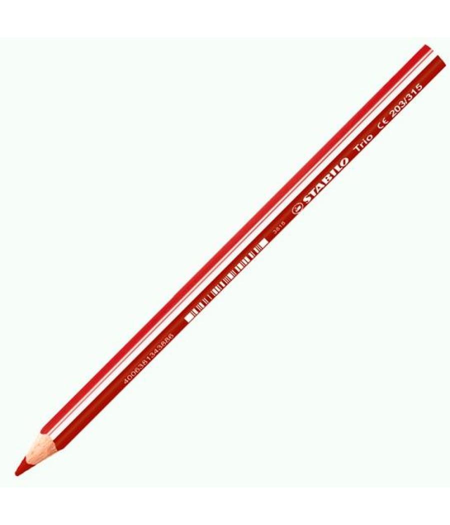 Stabilo lápiz de color trio grueso rojo cereza caja 12 ud