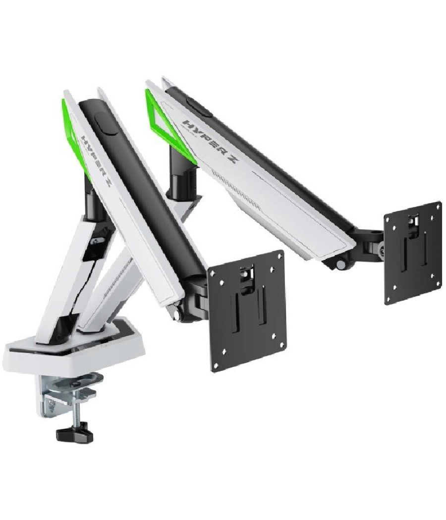 Soporte gaming para 2 monitores aisens dt38tsr-345/ hasta 16kg