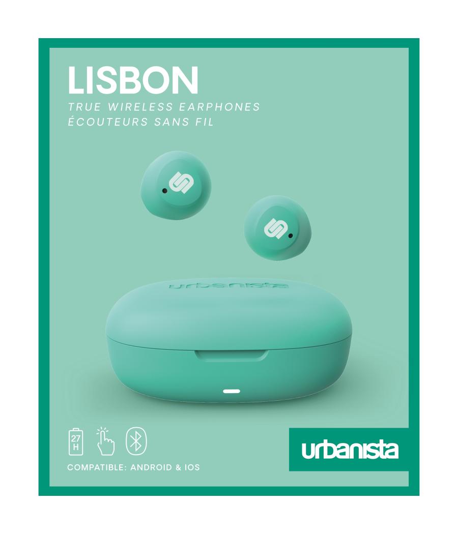 Auriculares urbanista true wireless inalambricos lisbon mint green