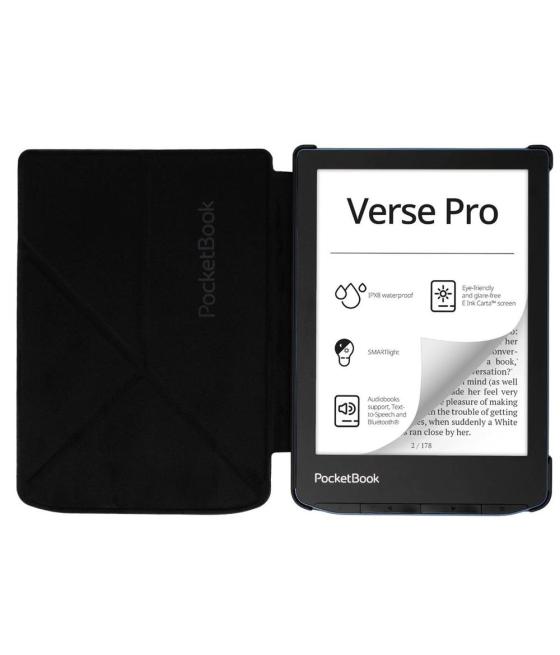 Pocketbook funda shell series verse + verse pro - origami color negro