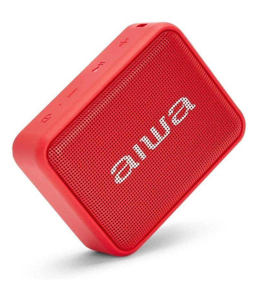 Altavoz con bluetooth aiwa bs-200rd/ 6w/ 1.0/ rojo