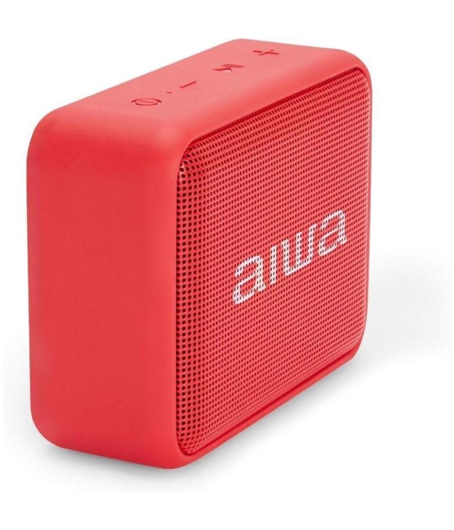 Altavoz con bluetooth aiwa bs-200rd/ 6w/ 1.0/ rojo