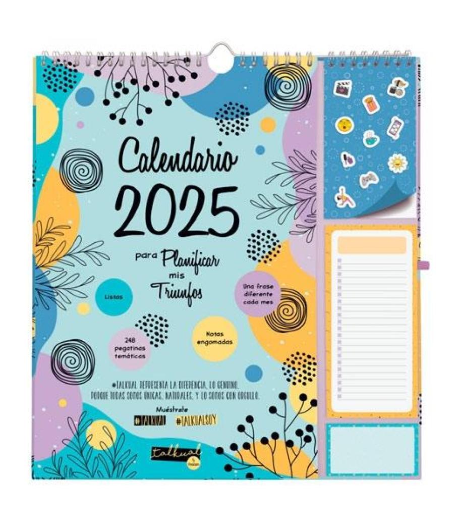 Finocam calendario de pared para escribir 215x325mm talkual plus 2025