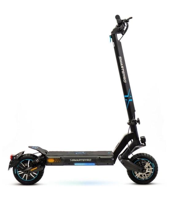 Patinete eléctrico smartgyro crossover dual max 2 lr certificado/ motor 1000w/ ruedas 10'/ 25km/h/ autonomía 70km/ negro