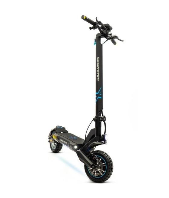 Patinete eléctrico smartgyro crossover dual max 2 lr certificado/ motor 1000w/ ruedas 10'/ 25km/h/ autonomía 70km/ negro