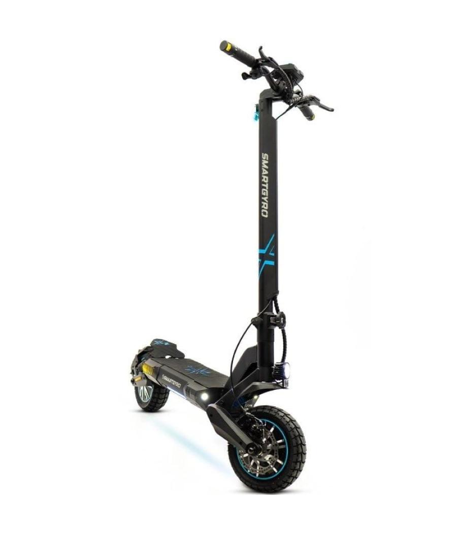 Patinete eléctrico smartgyro crossover dual max 2 lr certificado/ motor 1000w/ ruedas 10'/ 25km/h/ autonomía 70km/ negro