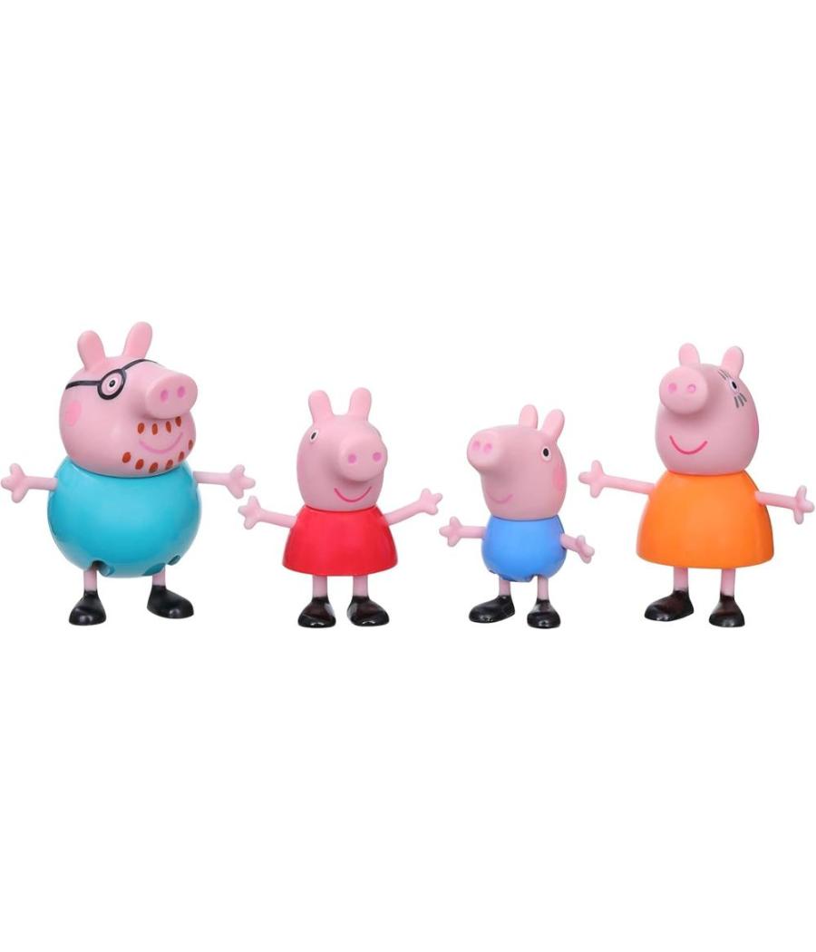 Set de 4 figuras peppa pig y su familia