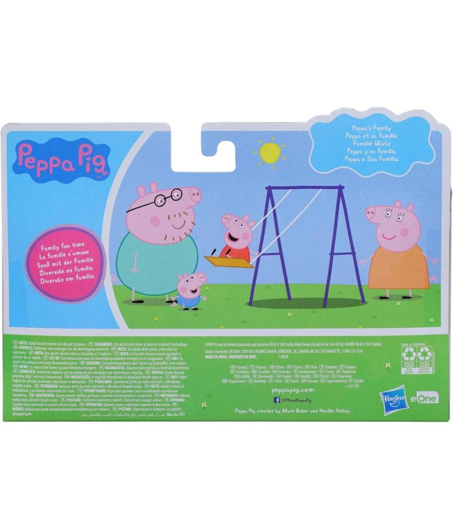 Set de 4 figuras peppa pig y su familia