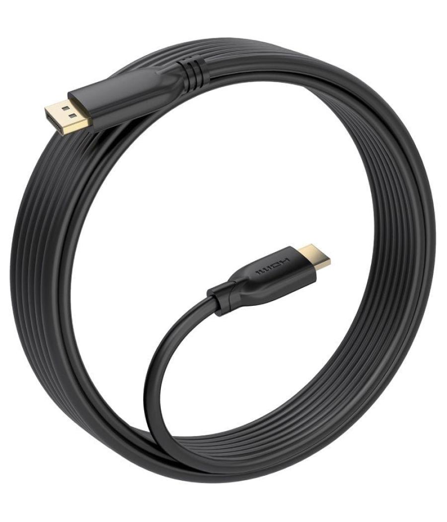 Cable conversor aisens a125-0920/ displayport macho - hdmi 4k macho/ 5m/ negro