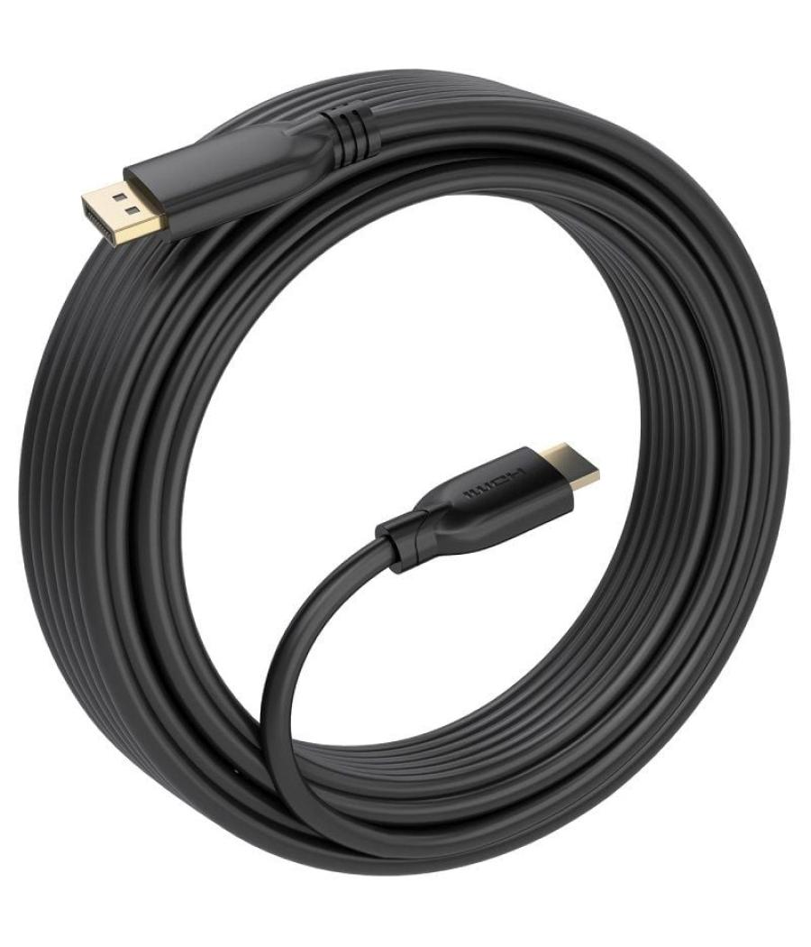 Cable conversor aisens a125-0921/ displayport macho - hdmi 4k macho/ 7m/ negro
