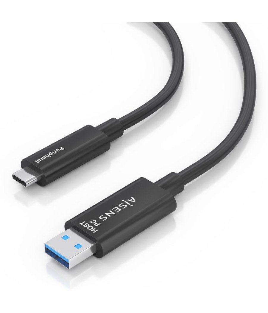 Cable usb 3.2 tipo-c aoc aisens a157-0927/ usb tipo-c macho - usb macho/ 10gbps/ 40m/ negro