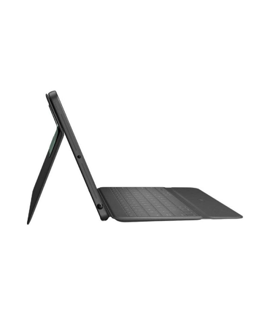 Funda con teclado logitech rugged folio para tablets apple ipad 7ª y 8ª generación 10.2'/ negro