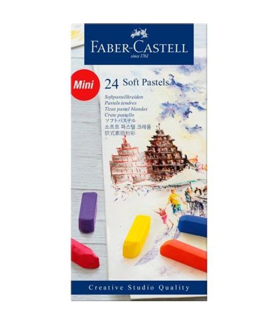 Faber castell tizas pasteles blandas mini estuche 24u c/surtidos