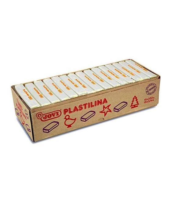 Jovi plastilina pastilla 350gr unicolor blanco caja 15 ud