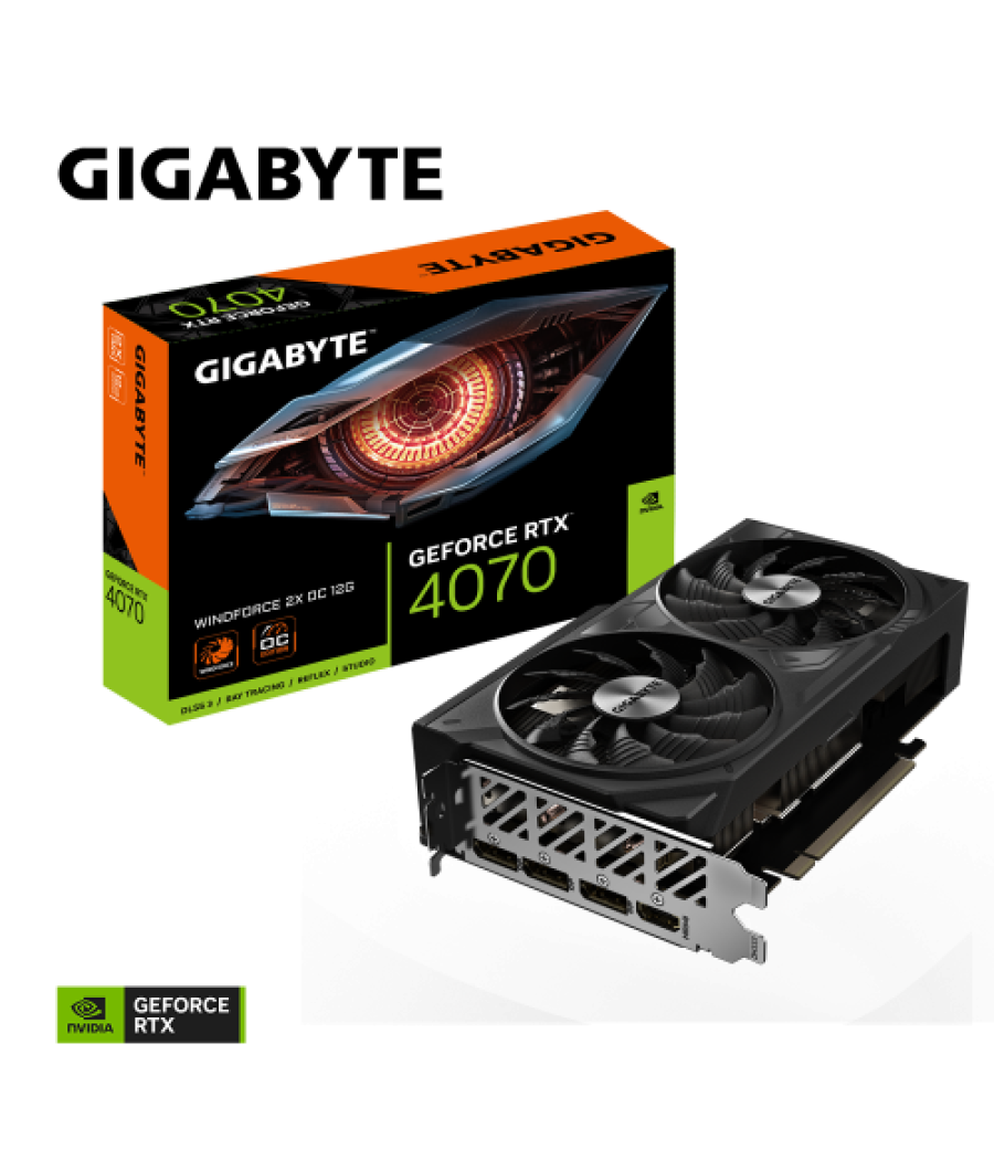 Gigabyte geforce rtx 4070 windforce 2x oc 12g nvidia 12 gb gddr6x