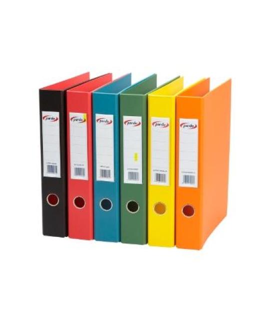 Pardo archivador anillas 4 x 40mm folio plastico naranja