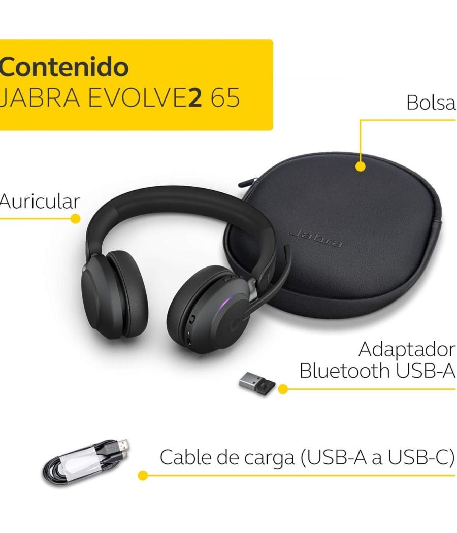 Auriculares jabra evolve2 65 uc color negro