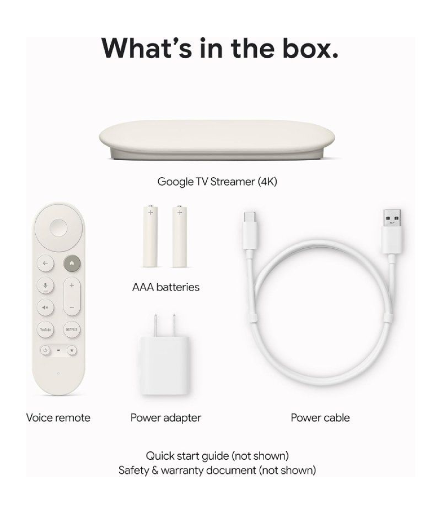 Google chromecast con google tv streamer 4k/ blanco