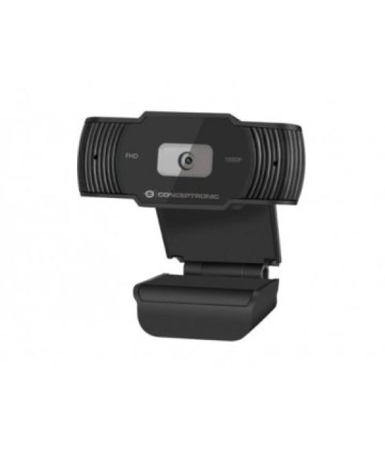 Webcam fhd conceptronic amdis04 1080p usb foco fijo 3.6mm 30 fps angulo vision 65º microfono integra