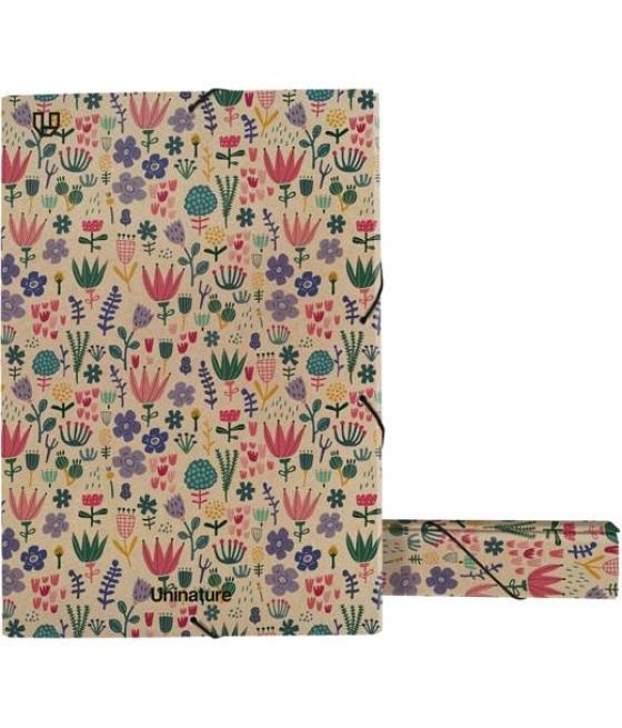 Grafoplás caja de proyectos folio con gomas lomo de 5cm cartón y kraft uninature holanda