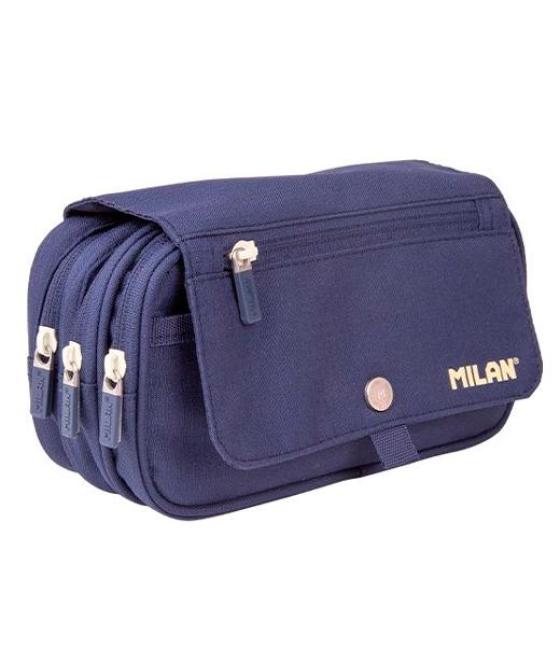 Milan portatodo 4 cremalleras con solapa 1918 azul marino