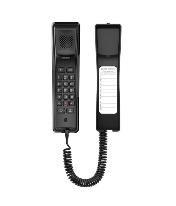 Fanvil h2u-b teléfono ip hotel, 2 líneas sip, poe