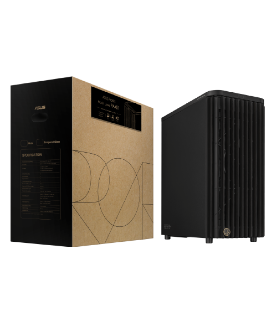 Asus proart pa401 wood metal pwm (black) torre negro
