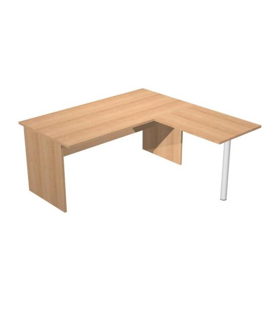 Artexport mesa escritorio presto patas panel lateral 160 + ala lateral 79x60 haya