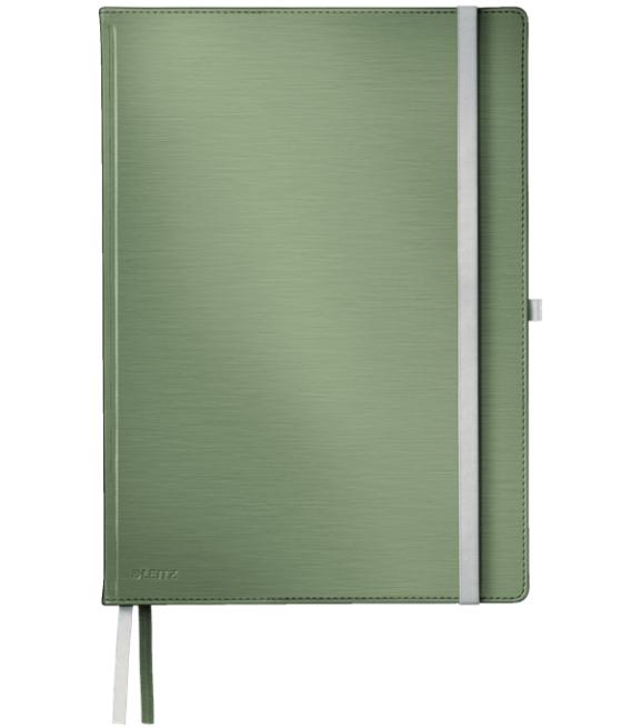 Cuaderno encolado leitz style tapa dura din a4 80 hojas cuadro 5 mm color verde celadon