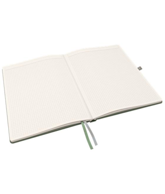 Cuaderno encolado leitz style tapa dura din a4 80 hojas cuadro 5 mm color verde celadon