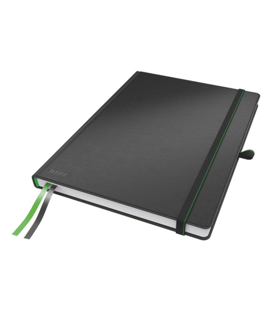 Cuaderno encolado leitz complete tapa dura din a4 80 hojas rayado horizontal color negro