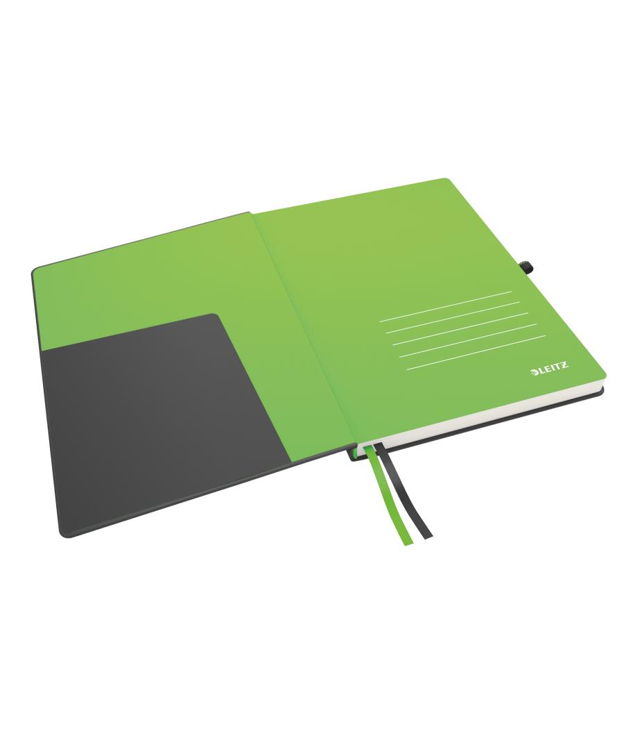 Cuaderno encolado leitz complete tapa dura din a4 80 hojas rayado horizontal color negro