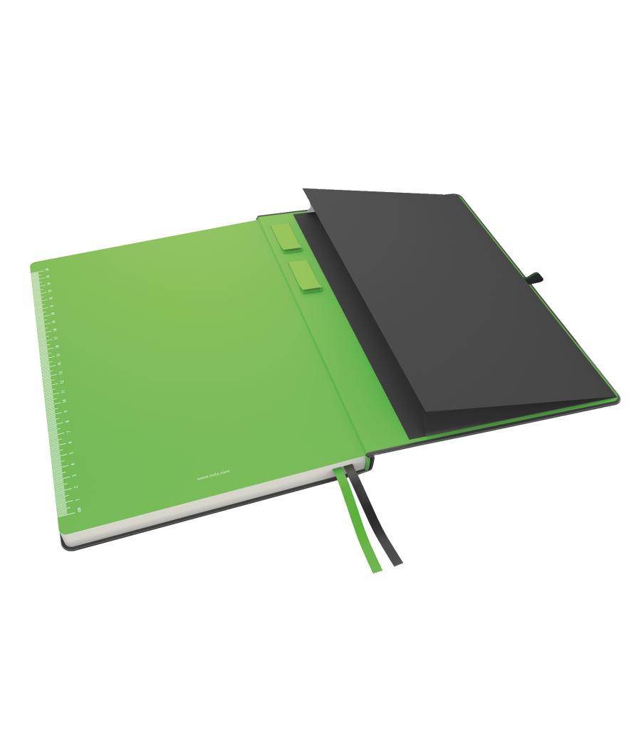 Cuaderno encolado leitz complete tapa dura din a4 80 hojas rayado horizontal color negro