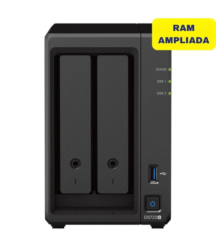 Nas synology diskstation ds723+/ 2 bahías 3.5'- 2.5'/ 8gb ddr4/ formato torre Nas synology diskstation ds723+/ 2 bahías 3.5'- 2.5'/ 8gb ddr4/ formato torre
