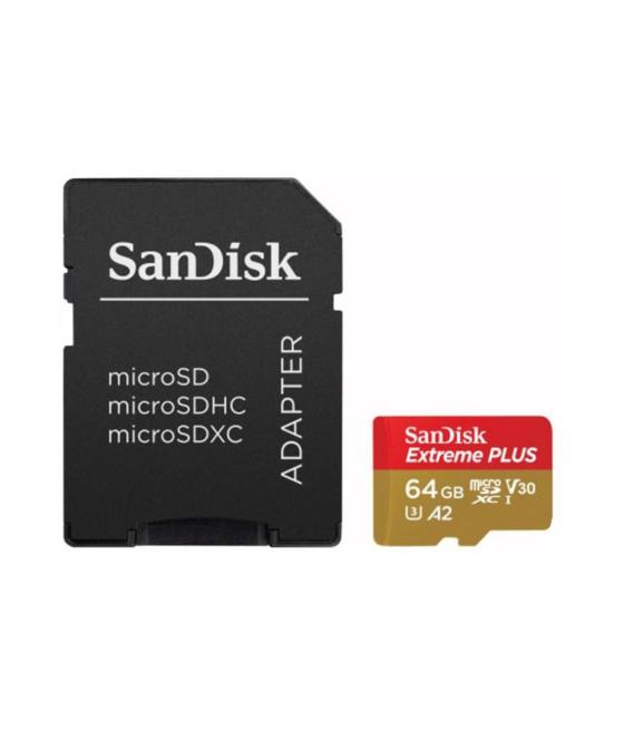 Tarjeta memoria sandisk micro secure digital 64gb sdxc u3 uhs - i clase 10 a2 + adaptador sd