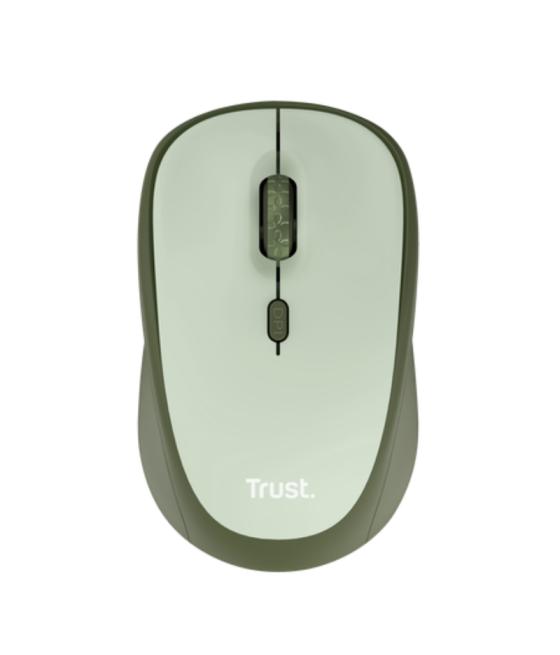 Raton optico yvi+ wireless silencioso verde trust